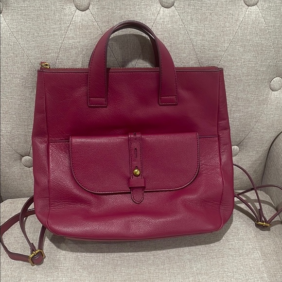 Fossil leather backpack style purse - Picture 1 of 7